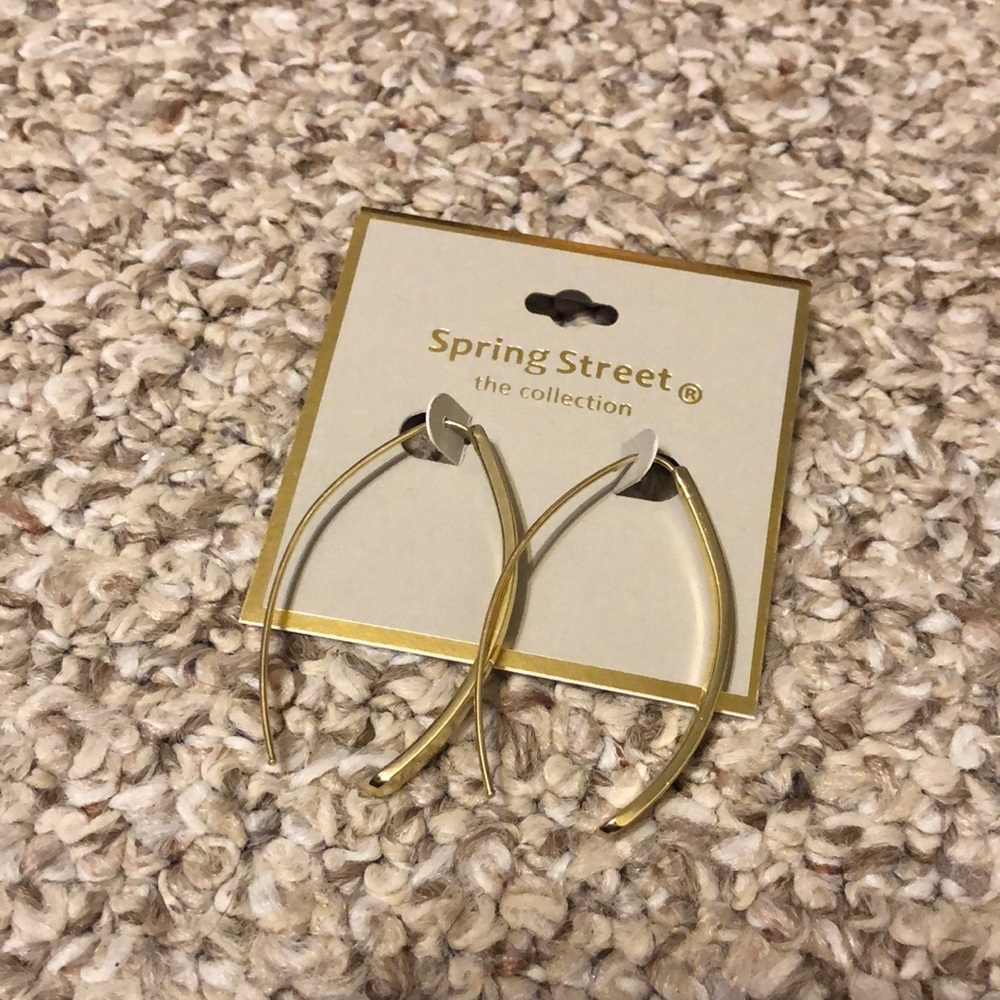 Gold Earrings - Dangly - Spring Street the collection